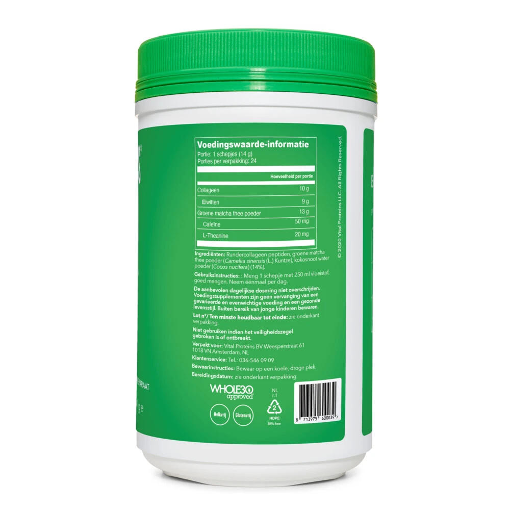 Vital Proteins Matcha Collageen 4 Vital Proteins Matcha Collageen - Afbeelding 2