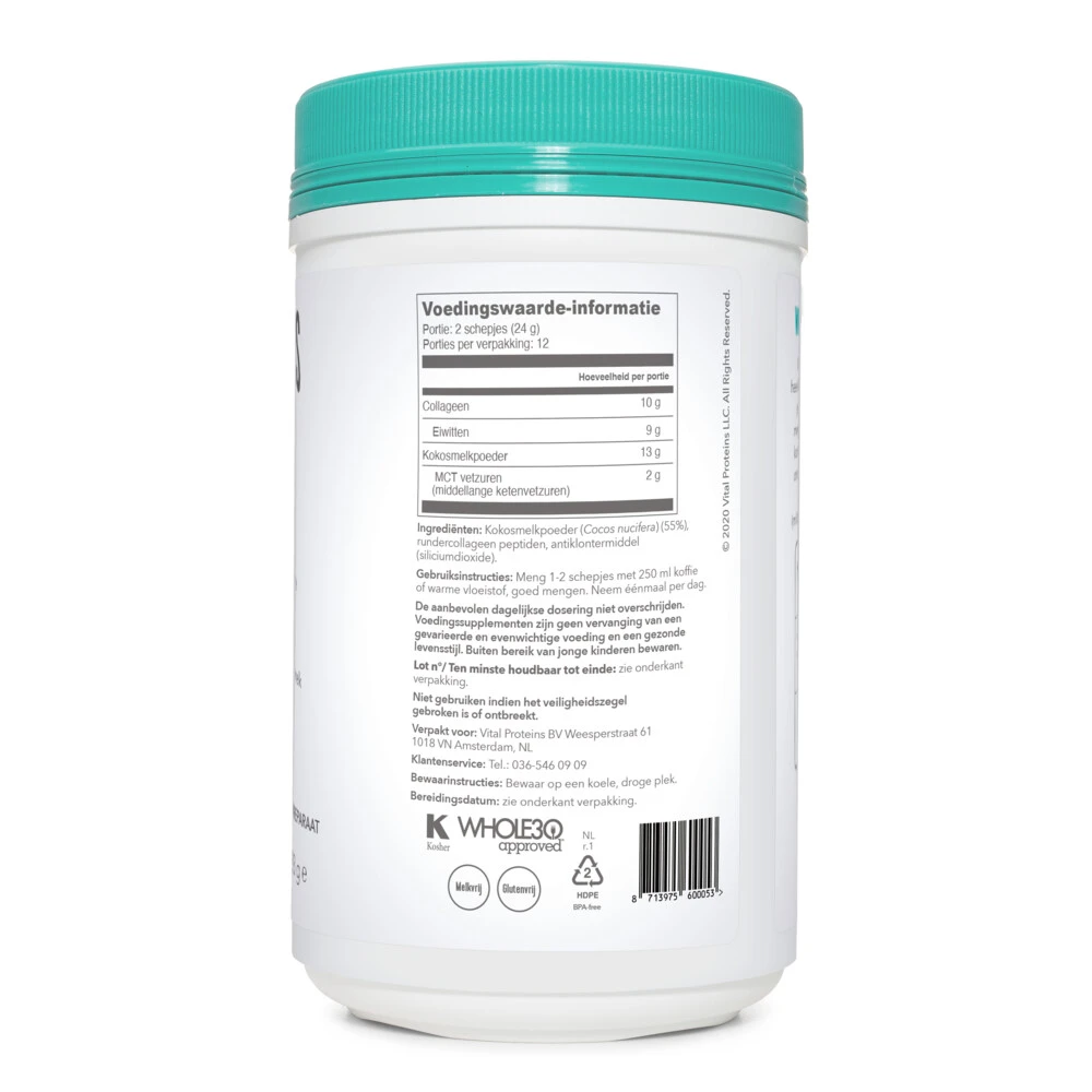 Vital Proteins Collageen Creamer Kokos 4 Vital Proteins Collageen Creamer Kokos - Afbeelding 2