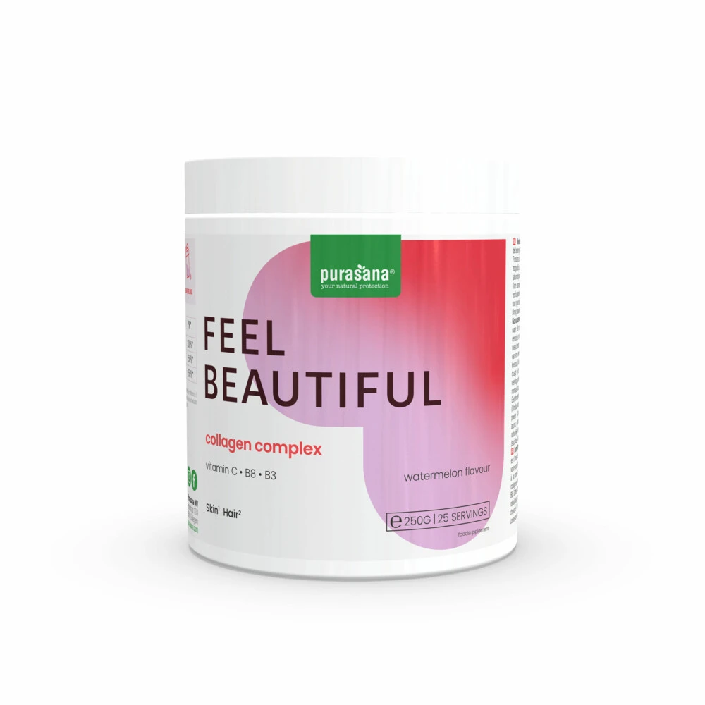 3x Purasana Collageen Watermeloen Huid, Haar En Nagels 3 3x Purasana Collageen Watermeloen Huid, Haar En Nagels