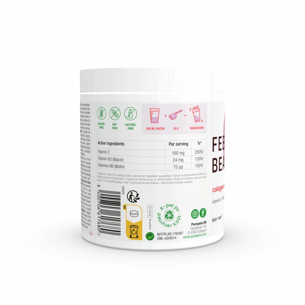 3x Purasana Collageen Watermeloen Huid, Haar En Nagels 5 3x Purasana Collageen Watermeloen Huid, Haar En Nagels - Afbeelding 3