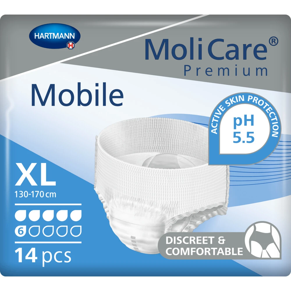 4x Molicare Premium Mobile 6 Druppels XL 1963 Ml Absorptie 3 4x Molicare Premium Mobile 6 Druppels XL 1963 Ml Absorptie