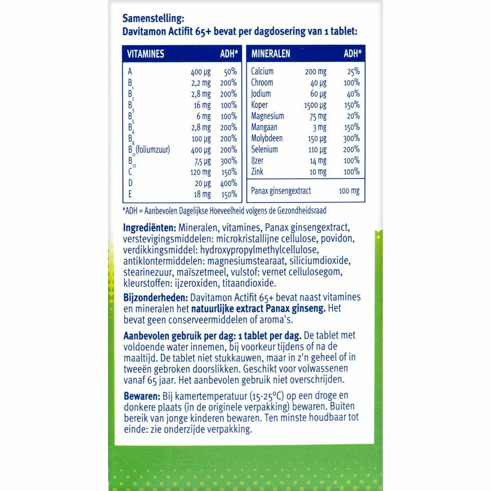Davitamon Actifit 65+ 4 Davitamon Actifit 65+ - Afbeelding 2