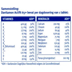 Davitamon Actifit 65+ 9 Davitamon Actifit 65+ -Verzorgingsproducten 756472 4
