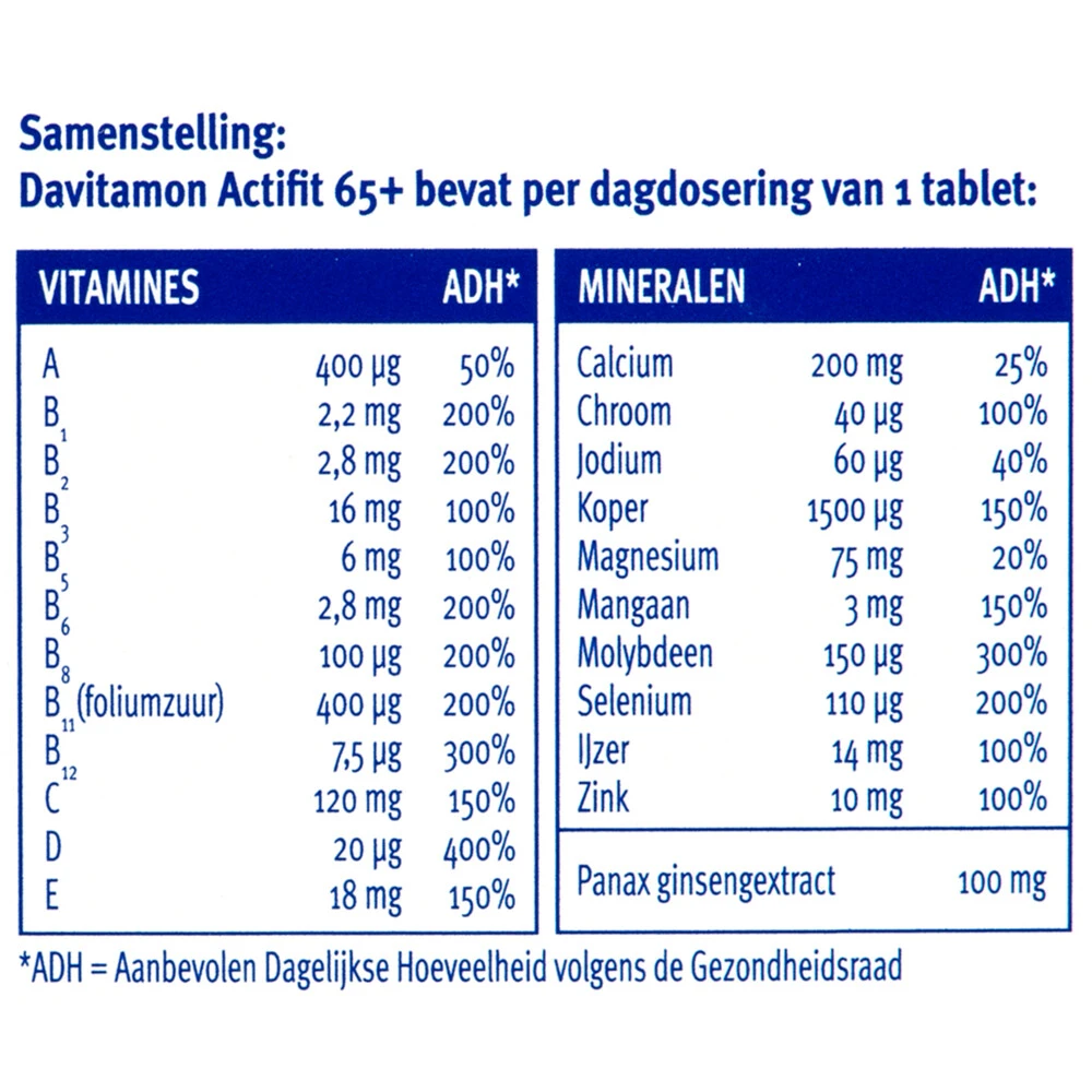 Davitamon Actifit 65+ 6 Davitamon Actifit 65+ - Afbeelding 4